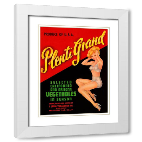 Plenti Grand White Modern Wood Framed Art Print with Double Matting by Retrolabel