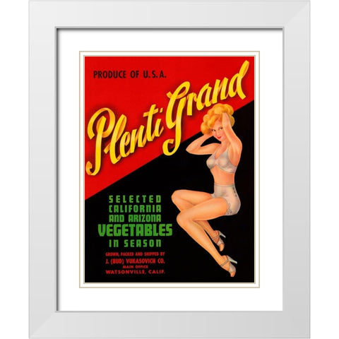 Plenti Grand White Modern Wood Framed Art Print with Double Matting by Retrolabel