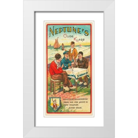 Neptunes Oude Klare White Modern Wood Framed Art Print with Double Matting by Retrolabel