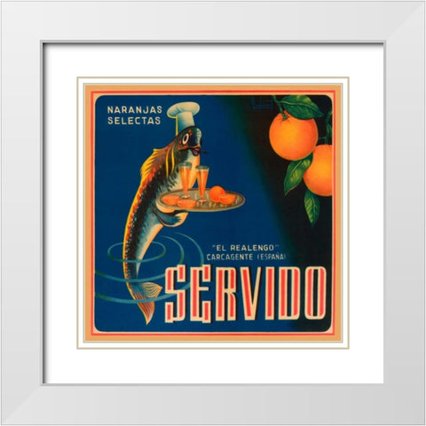 Servido Selected Oranges White Modern Wood Framed Art Print with Double Matting by Retrolabel