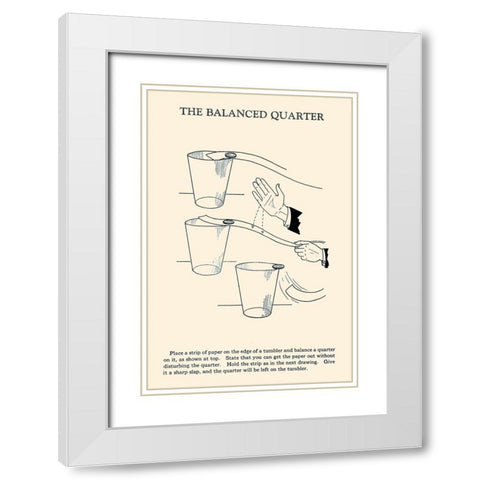 The Balanced Quarter White Modern Wood Framed Art Print with Double Matting by Retromagic