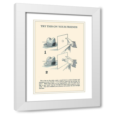 Try This on Your Friends White Modern Wood Framed Art Print with Double Matting by Retromagic