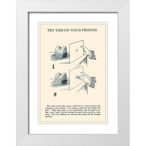 Try This on Your Friends White Modern Wood Framed Art Print with Double Matting by Retromagic