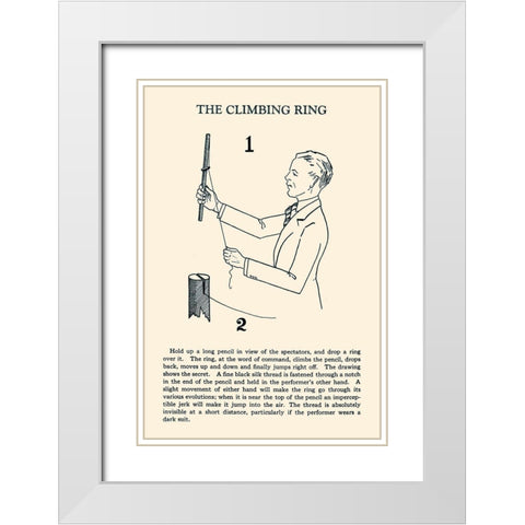 The Climbing Ring White Modern Wood Framed Art Print with Double Matting by Retromagic