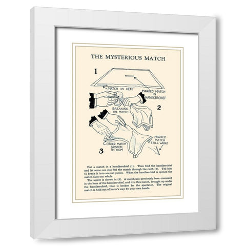 The Mysterious Match White Modern Wood Framed Art Print with Double Matting by Retromagic