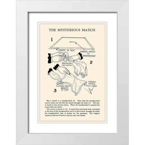 The Mysterious Match White Modern Wood Framed Art Print with Double Matting by Retromagic