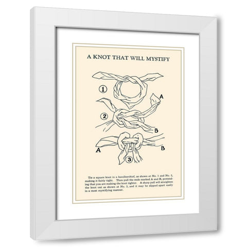 A Knot That Will Mystify White Modern Wood Framed Art Print with Double Matting by Retromagic