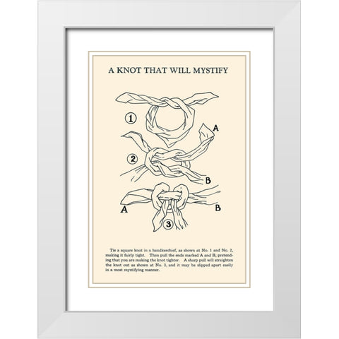 A Knot That Will Mystify White Modern Wood Framed Art Print with Double Matting by Retromagic