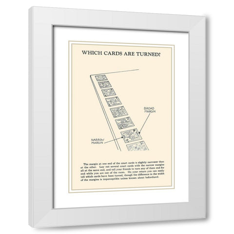 Which Cards are Turned White Modern Wood Framed Art Print with Double Matting by Retromagic