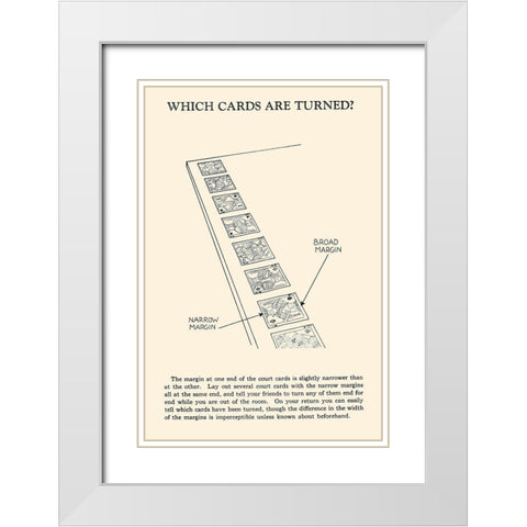 Which Cards are Turned White Modern Wood Framed Art Print with Double Matting by Retromagic