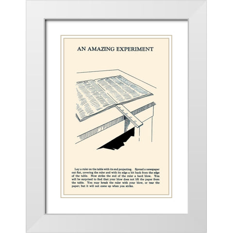 An Amazing Experiment White Modern Wood Framed Art Print with Double Matting by Retromagic