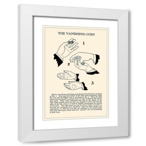The Vanishing Coin White Modern Wood Framed Art Print with Double Matting by Retromagic
