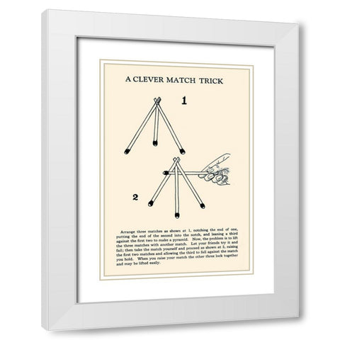 The Obedient Matches White Modern Wood Framed Art Print with Double Matting by Retromagic