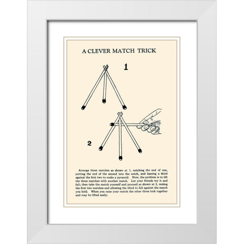 The Obedient Matches White Modern Wood Framed Art Print with Double Matting by Retromagic