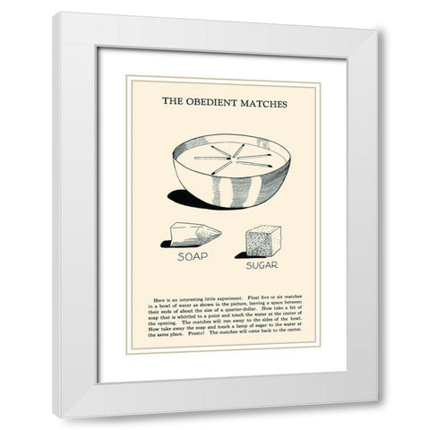 The Obedient Matches White Modern Wood Framed Art Print with Double Matting by Retromagic