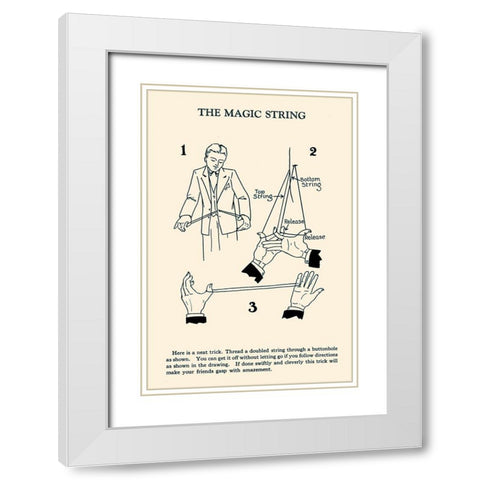 The Magic String White Modern Wood Framed Art Print with Double Matting by Retromagic