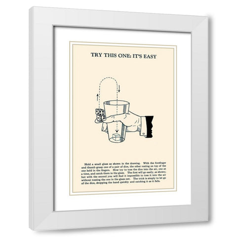 Try This One: Its Easy White Modern Wood Framed Art Print with Double Matting by Retromagic
