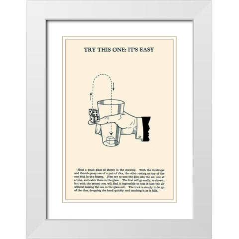 Try This One: Its Easy White Modern Wood Framed Art Print with Double Matting by Retromagic