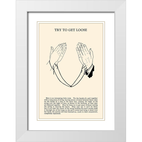 Try to Get Loose White Modern Wood Framed Art Print with Double Matting by Retromagic