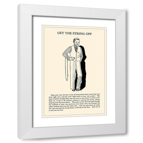 Get the String Off White Modern Wood Framed Art Print with Double Matting by Retromagic