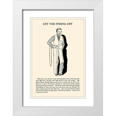 Get the String Off White Modern Wood Framed Art Print with Double Matting by Retromagic
