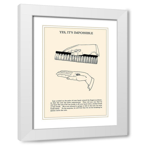 Yes, Its Impossible White Modern Wood Framed Art Print with Double Matting by Retromagic