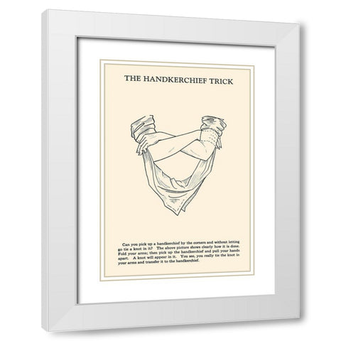 The Hankerchief Trick White Modern Wood Framed Art Print with Double Matting by Retromagic