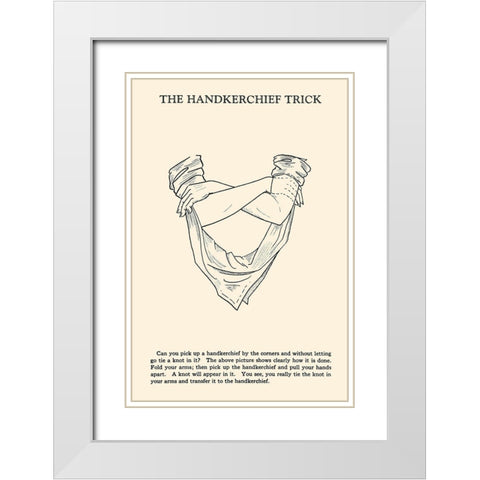 The Hankerchief Trick White Modern Wood Framed Art Print with Double Matting by Retromagic
