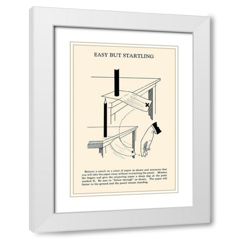 Easy But Startling White Modern Wood Framed Art Print with Double Matting by Retromagic