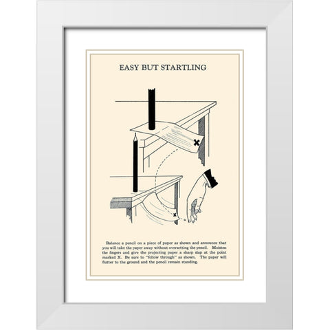 Easy But Startling White Modern Wood Framed Art Print with Double Matting by Retromagic