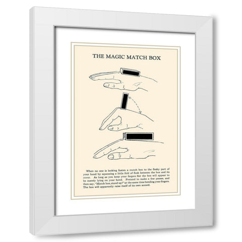 The Magic Match Box White Modern Wood Framed Art Print with Double Matting by Retromagic