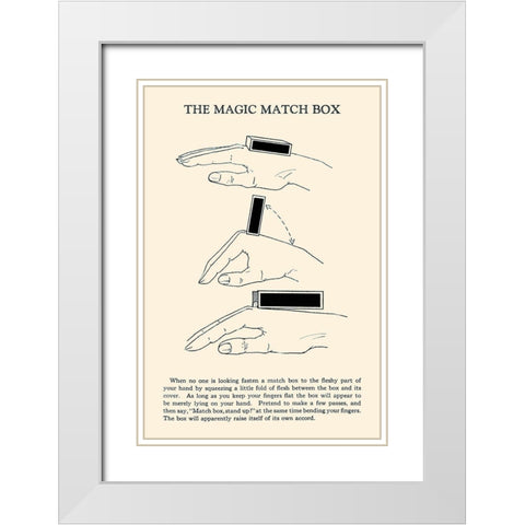 The Magic Match Box White Modern Wood Framed Art Print with Double Matting by Retromagic