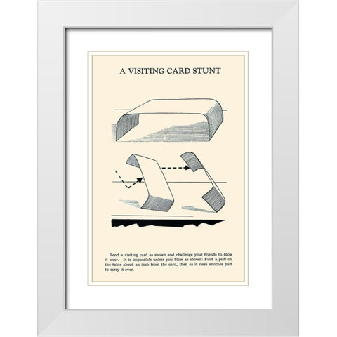 A Visiting Card Stunt White Modern Wood Framed Art Print with Double Matting by Retromagic