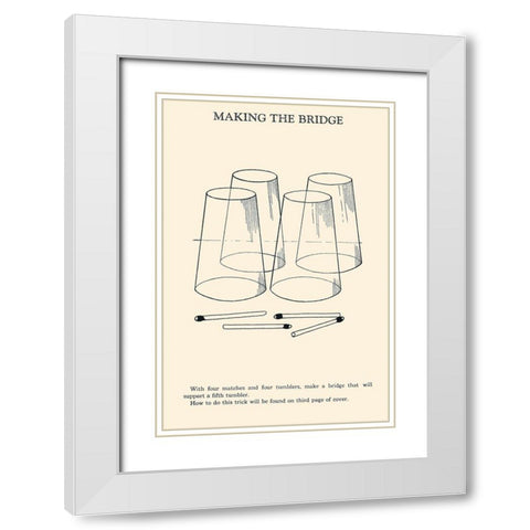Making the Bridge White Modern Wood Framed Art Print with Double Matting by Retromagic