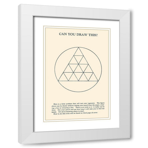 Can You Draw This? White Modern Wood Framed Art Print with Double Matting by Retromagic