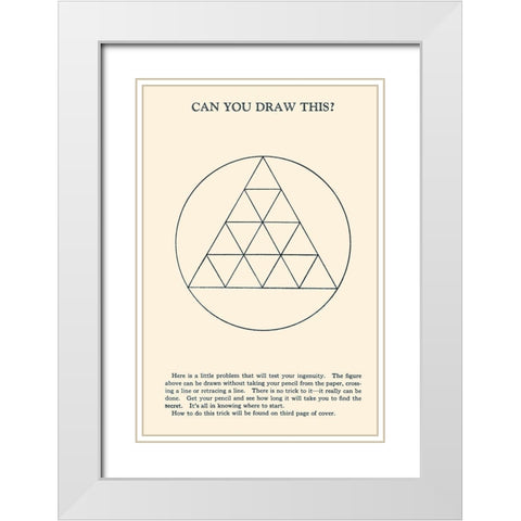 Can You Draw This? White Modern Wood Framed Art Print with Double Matting by Retromagic