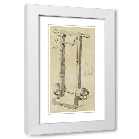 Hamper Hand truck for Moving Fabric White Modern Wood Framed Art Print with Double Matting by Inventions