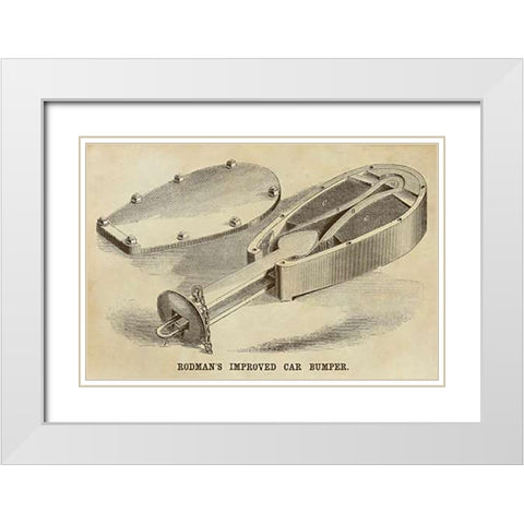 Rodmans Improved Car Bumper White Modern Wood Framed Art Print with Double Matting by Inventions