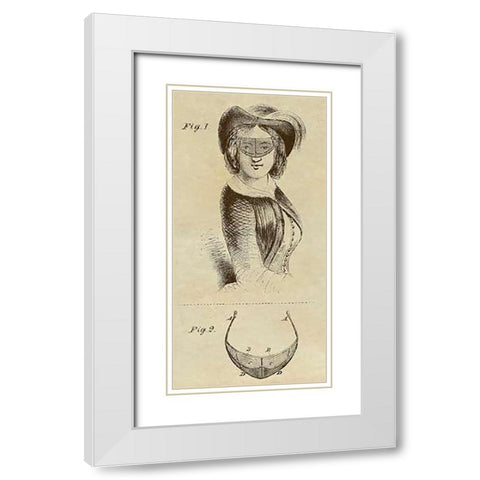 Victorian Sun Shade White Modern Wood Framed Art Print with Double Matting by Inventions