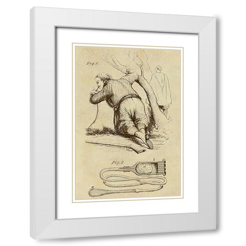 Portable Hookah White Modern Wood Framed Art Print with Double Matting by Inventions