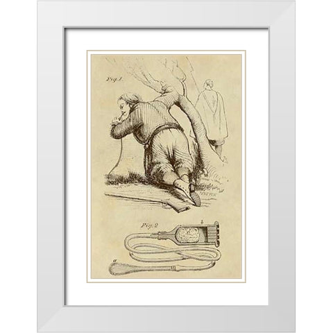 Portable Hookah White Modern Wood Framed Art Print with Double Matting by Inventions