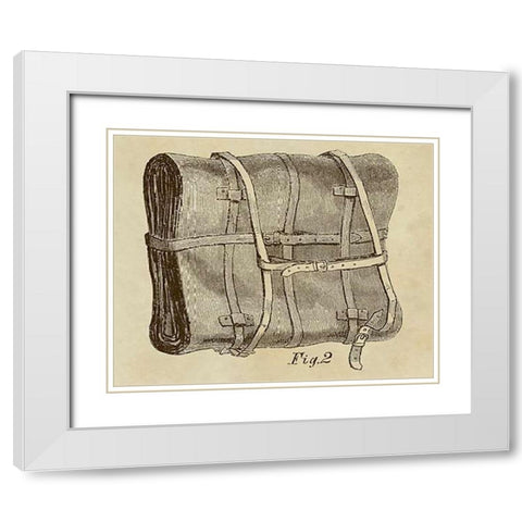 Knapsack Backpack White Modern Wood Framed Art Print with Double Matting by Inventions