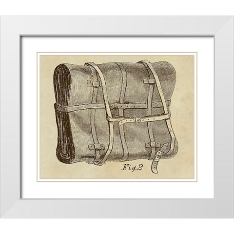 Knapsack Backpack White Modern Wood Framed Art Print with Double Matting by Inventions