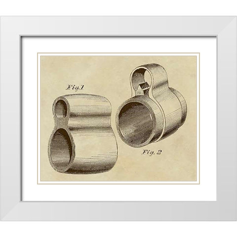 Gun Barrel Sight White Modern Wood Framed Art Print with Double Matting by Inventions