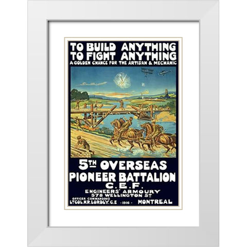To Build Anything, To Fight Anything White Modern Wood Framed Art Print with Double Matting by Inventions