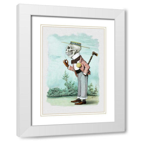 Death as a Suitor White Modern Wood Framed Art Print with Double Matting by Frusius