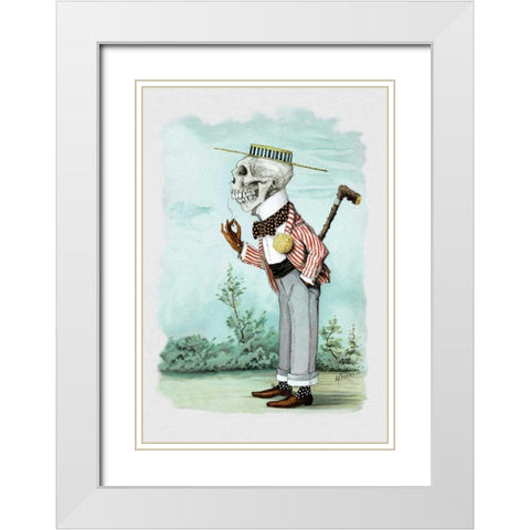 Death as a Suitor White Modern Wood Framed Art Print with Double Matting by Frusius