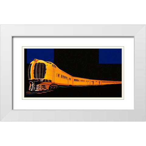 Golden Limited White Modern Wood Framed Art Print with Double Matting by Retrotravel