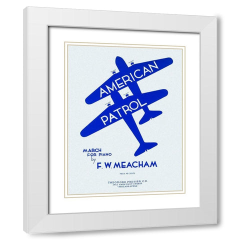 American Patrol White Modern Wood Framed Art Print with Double Matting by Retrotravel