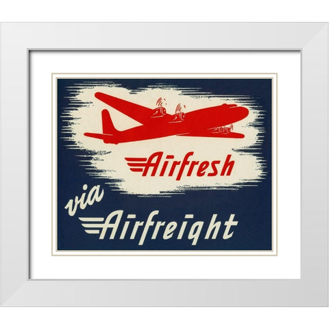 Airfresh via Airfreight White Modern Wood Framed Art Print with Double Matting by Retrotravel